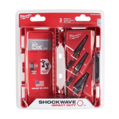 MLW48-89-9254 image(0) - Milwaukee Tool SHOCKWAVE Impact Duty 3PC KIT (#1, #2, #4)