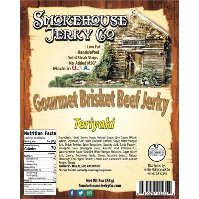 THS610079-544311 image(0) - Tender Heifer Snack Co. Teriyaki Brisket Beef Jerky - 3 oz