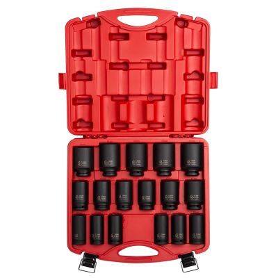 SUN4686 image(0) - SUNEX 17 PC 3/4" DR METRIC DEEP IMPACT SOCKET SET