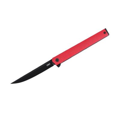 CRK7097RK image(0) - CRKT (Columbia River Knife) CEO Flipper Folding EDC Pocket Knife with Black Blade - Red