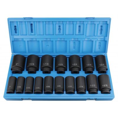 GRE8017D image(0) - Grey Pneumatic 3/4" Drive Deep Length Impact Set