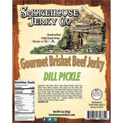 THS602822-758642 image(0) - Tender Heifer Snack Co. Dill Beef Jerky 3 Ounce - Beef Jerky