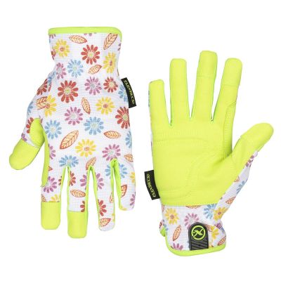 LEGGH201S image(0) - Legacy Manufacturing Flexzilla® Garden Utility Gloves, Synthetic Leather, Floral/ZillaGreen™, For Women, S
