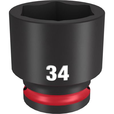 MLW49-66-6266 image(0) - Milwaukee Tool SHOCKWAVE Impact Duty 1/2"Drive 34MM Standard 6 Point Socket