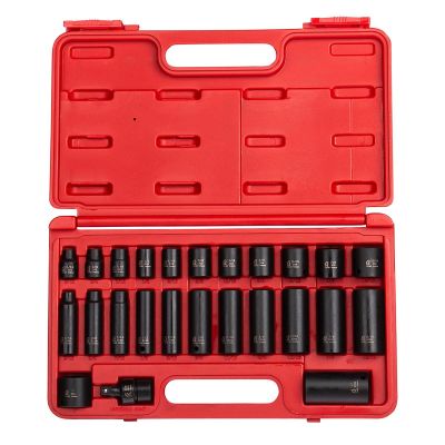 SUN3325 image(0) - SUNEX SOCKET SET, 3/8" DRIVE SAE IMPACT SET 25 PCS