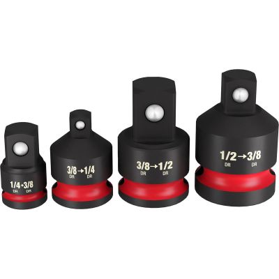 MLW49-66-6742 image(0) - Milwaukee Tool SHOCKWAVE Impact Duty 1/4"-1/2"Drive Adapter Set
