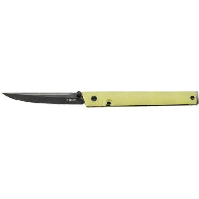 CRK7096YGK image(0) - CRKT (Columbia River Knife) 7096YGK CEO Thumbstud Bamboo Yellow