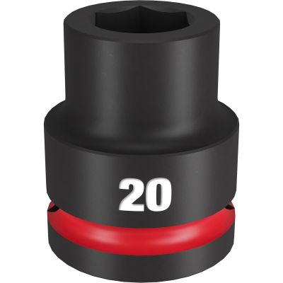 MLW49-66-6358 image(0) - Milwaukee Tool SHOCKWAVE Impact Duty 3/4"Drive 20MM Standard 6 Point Socket