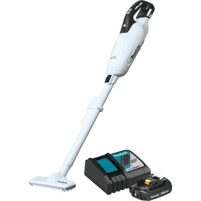 MAKXLC05R1WX4 image(0) - 18V LXT® Lith-Ion Compact Brushless Cordless 3-Speed Vacuum Kit, w/ Push Button and Dust Bag (2.0Ah)