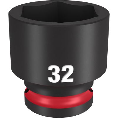 MLW49-66-6264 image(0) - Milwaukee Tool SHOCKWAVE Impact Duty 1/2"Drive 32MM Standard 6 Point Socket