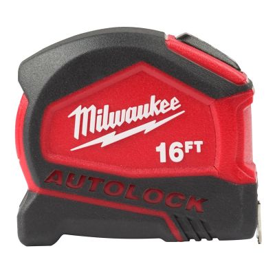 MLW48-22-6816 image(0) - Milwaukee Tool 16ft Compact Auto-Lock Tape Measure