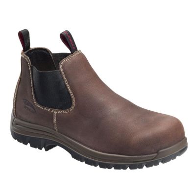 FSIA7110-8.5M image(0) - Avenger Foreman Romeo Series - Men's Mid Top Slip-On Boots - Composite Toe - IC|EH|SR|PR - Brown/Black - Size: 8.5M
