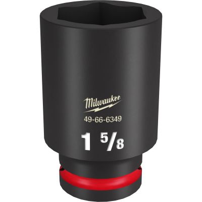 MLW49-66-6349 image(0) - Milwaukee Tool SHOCKWAVE Impact Duty 3/4"Drive 1-5/8" Deep 6 Point Socket