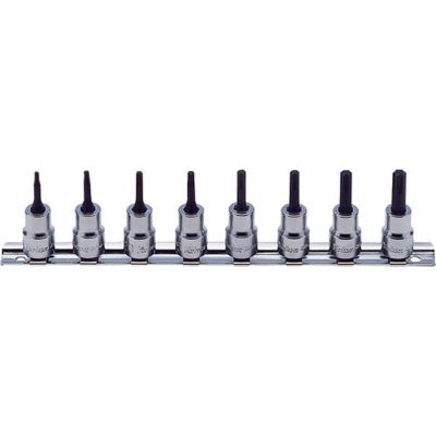 KKNRS3025-8-L38 image(0) - Ko-ken USA RS3025/8-L38 3/8 Sq. Dr. 8 Piece TORX® Bit Socket set T10-T45