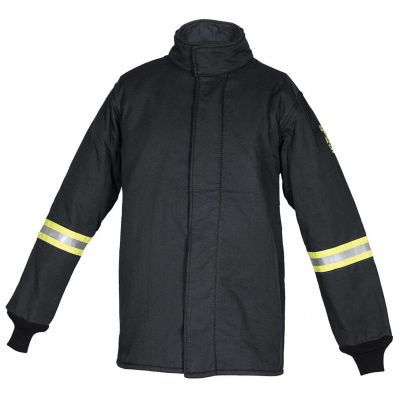 OBRTCG40-CT-ES-S image(0) - Oberon Coat - Arc Flash - 40 Cal TCG™ - With Escape Strap - Color: Black - Size: Small