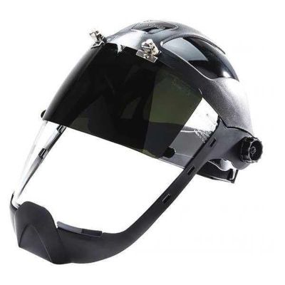 SRWS32251 image(0) - Sellstrom Sellstrom - Face Shield - DP4 Series - 9" x 12.125" x 0.060" Window - Clear AF with Shade 5 IR Flip Visor - Ratcheting Headgear - with Chin Guard