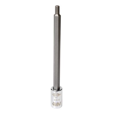 MAY16476 image(0) - Mayhew Mayhew 4 MM Metric Hex Medium Insert Socket Bit, 1/4-Inch Drive
