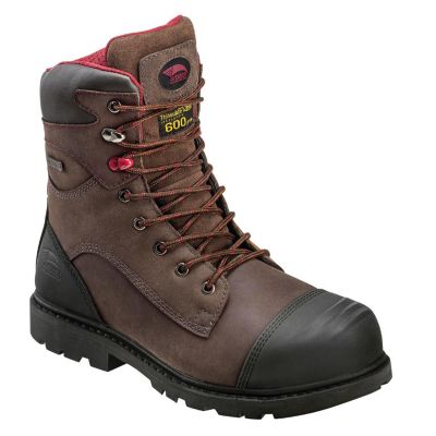 FSIA7573-8.5W image(0) - Avenger Hammer 600G Series - Men's 8” Boots - Carbon Nano-Fiber Toe - IC|EH|SR|PR - Brown/Black - Size: 8.5W
