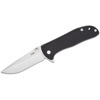 CRK6450D2 image(0) - CRKT (Columbia River Knife) Drifter Liner Lock Folding EDC Pocket Knife with Silver Blade - Black