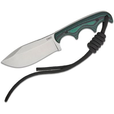 CRK2376 image(0) - CRKT (Columbia River Knife) Minimalist Nessmuk Fixed Blade Outdoor Survival Knife - Green