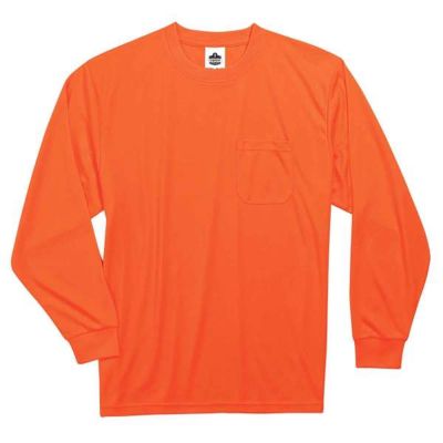ERG21599 image(0) - Ergodyne 8091 5XL Orange Non-Cert Long Sleeve T-Shirt