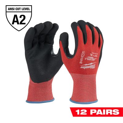 MLW48-22-8928B image(0) - Milwaukee Tool 12 Pair Cut Level 2 Nitrile Dipped Gloves - XL