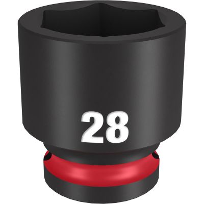 MLW49-66-6260 image(0) - Milwaukee Tool SHOCKWAVE Impact Duty 1/2"Drive 28MM Standard 6 Point Socket