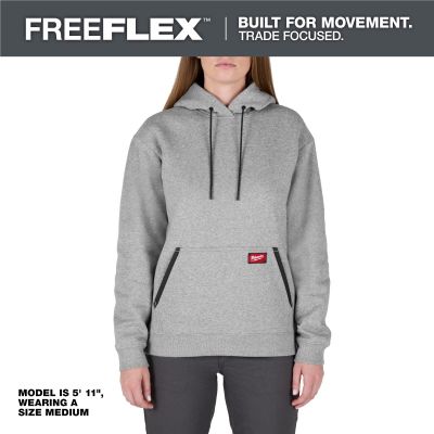 MLWF251G-2X image(0) - Milwaukee Tool Women's FREEFLEX Pullover Hoodie- Gray - 2X