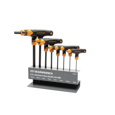 KDT83520 image(0) - GearWrench 8 Piece Metric Ball End T-Handle Hex Key Set