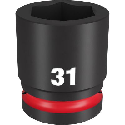 MLW49-66-6369 image(0) - Milwaukee Tool SHOCKWAVE Impact Duty 3/4"Drive 31MM Standard 6 Point Socket