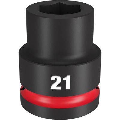 MLW49-66-6359 image(0) - Milwaukee Tool SHOCKWAVE Impact Duty 3/4"Drive 21MM Standard 6 Point Socket