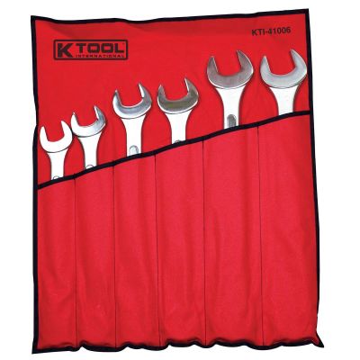 KTI41006 image(0) - K Tool International Wrench Set Combination Jumbo Raised Panel 6 Pieces