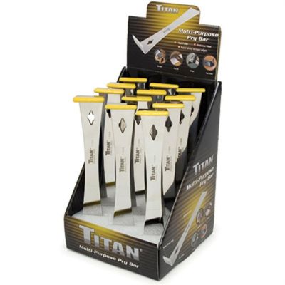 TIT11509-12 image(0) - Titan 12 Pc. 9-1/4 in. Multi-Purpose Pry Bar Counter Display