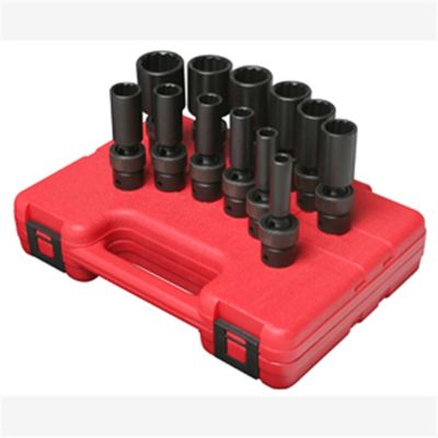 SUN3677 image(0) - SUNEX 3/8 DR 12 POINT SAE UNIV DEEP IMP SK SET 12 PC.