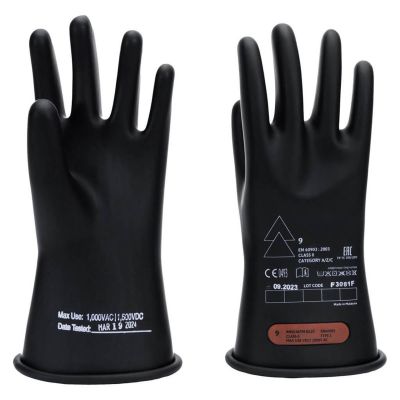OBRRG-B-C0-R11-12 image(0) - Oberon Gloves - Rubber Electrical - Class 0 - Length: 11" - Rolled Cuff - Size: X-Large - 12