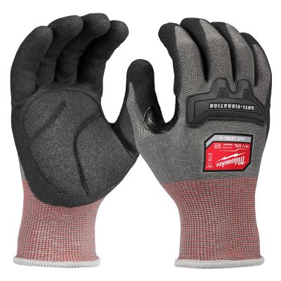 MLW48-73-8760 image(0) - Milwaukee Tool Anti-Vibration Cut Level 4 High Dexterity Nitrile Dipped Glove - Small