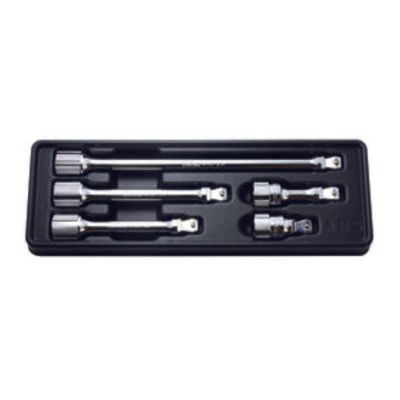 KKNPK4763-5 image(0) - Ko-ken USA 1/2 Sq. Dr. Wobble-Fix Extension Bar set 50-250mm ABS Tray 5 pieces