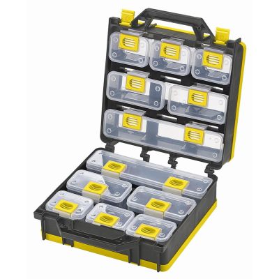 LDS1010497 image(0) - ShopSol Storage Case 2- Sided 12 bins with Carry Strap