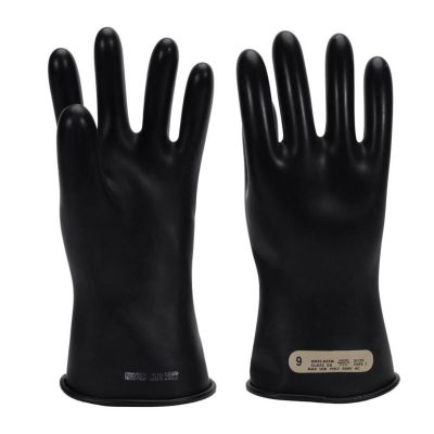 OBRRG-B-C00-R11-11 image(0) - Oberon Gloves - Rubber Electrical - Class 00 - Length: 11" - Rolled Cuff - Size: X-Large - 11