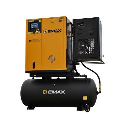 EMXERVK150003 image(0) - Emax Compressor Complete Rotary VFD Package 15hp 3PH 120 Gal Tank w/115CFM Air Dryer