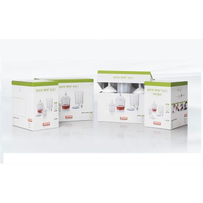 SAT1010397 image(0) - SATA RPS Cup, 0.3L, Std Lid, 200m Plug-In Sieve, Qty 40