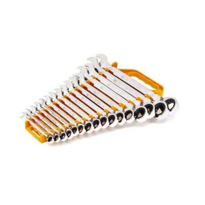 KDT9602N image(0) - GearWrench 16 Piece 72-Tooth 12 Point Reversible Ratcheting Combination Metric Wrench Set