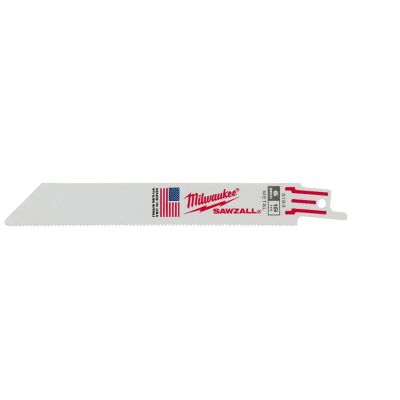 MLW48-00-5184 image(0) - Milwaukee Tool 6" 18 TPI SAWZALL Blades (5 Pk)