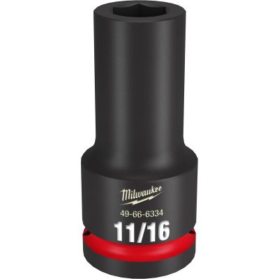MLW49-66-6334 image(0) - Milwaukee Tool SHOCKWAVE Impact Duty 3/4"Drive 11/16" Deep 6 Point Socket