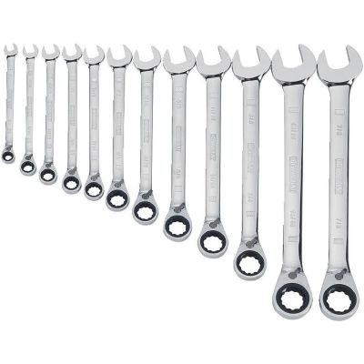 DWTDWMT19230 image(0) - DeWalt Ratcheting Wrench Set, Mm, 12-Piece