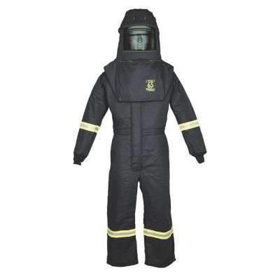 OBRTCG75A-M image(0) - Oberon Suit Kit - Arc Flash - 75 Cal TCG™ - Comes with Hood and Coveralls - Color: Black - Size: