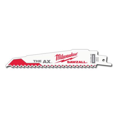 MLW48-00-5021 image(0) - Milwaukee Tool 6" 5 TPI The Ax Sawzall Blade (5 Pk)
