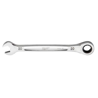 MLW45-96-9320 image(0) - Milwaukee Tool 20MM Metric Ratcheting Combination Wrench, 12-Point, Steel, Chrome